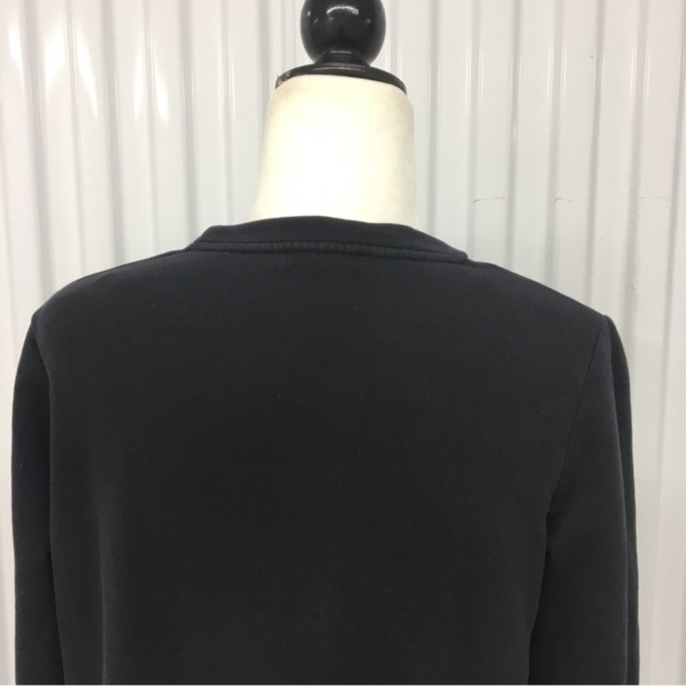 COS Black Long Sleeve Crewneck Sweatshirt Silk Accent Size: Small - Picture 14 of 15